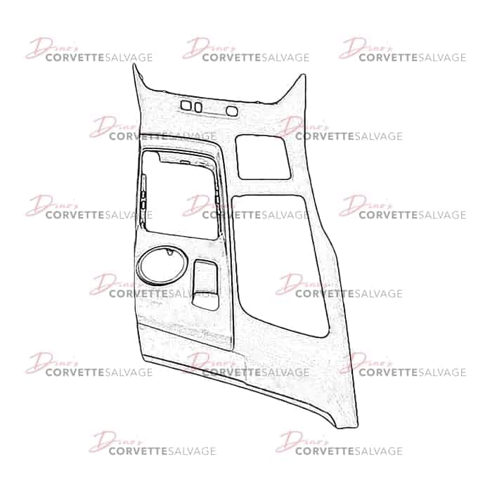 C7 Used Front Floor Console Trim Plate 2014-2019