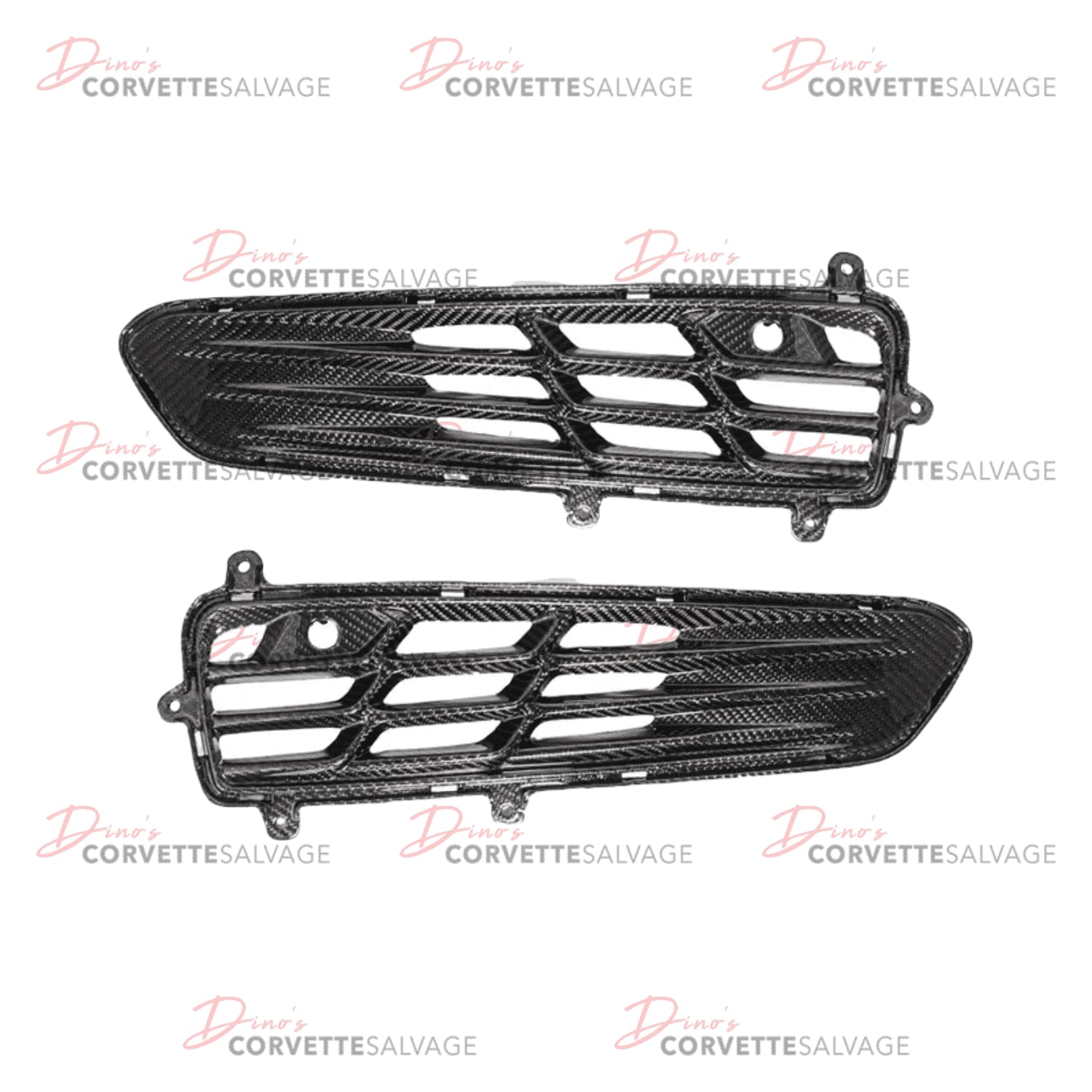 C8 New E-Ray, Z06 Carbon Fiber Rear Bumper Grille Vent Insert Set 2023-2026