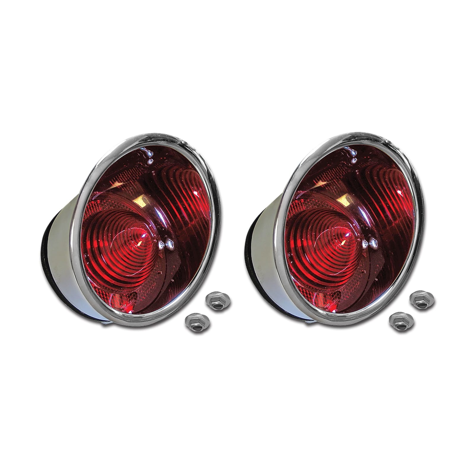 C1 New Driver-Side & Passenger-Side Tail Light Assemblies, Outer 1961-1962
