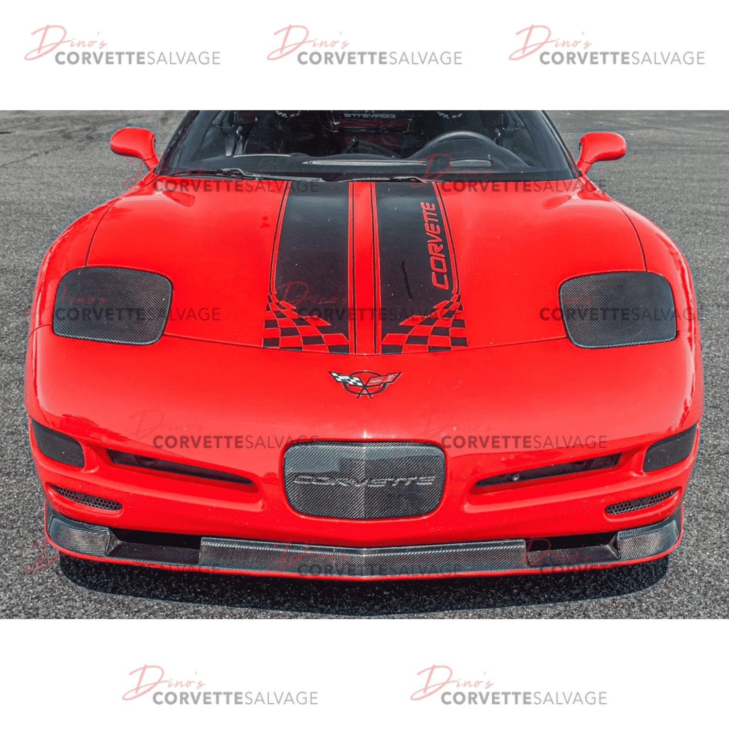 C5 Corvette New Carbon Fiber Front License Plate Filler Cover 1997-2004