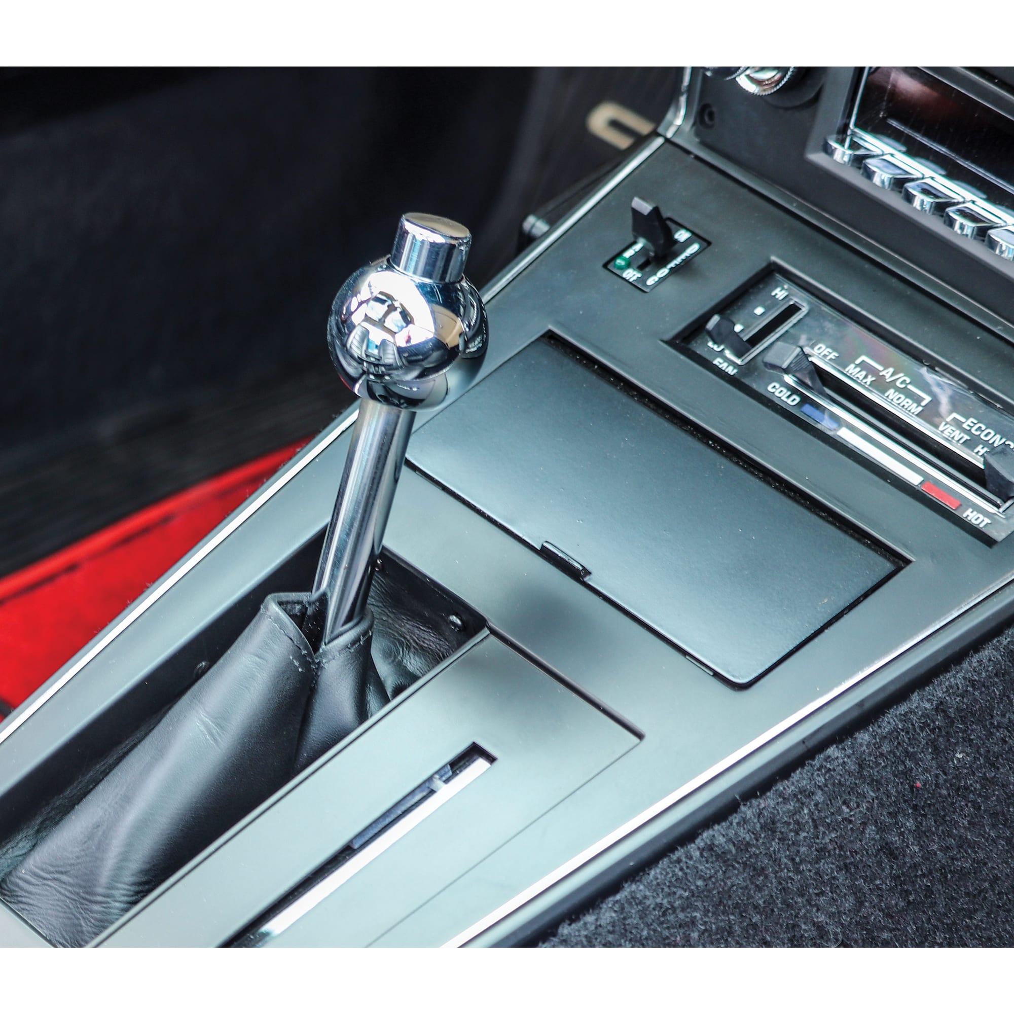 C2-C3 New Automatic Shift Knob with Button & Spring (Chrome) 1965-1982