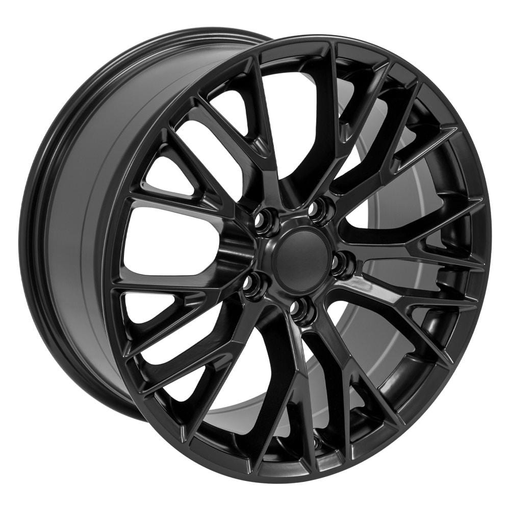 C6 New Satin Black 18x8.5 and 19x10 Wheel Set of 4 (CV22B) 2005-2013