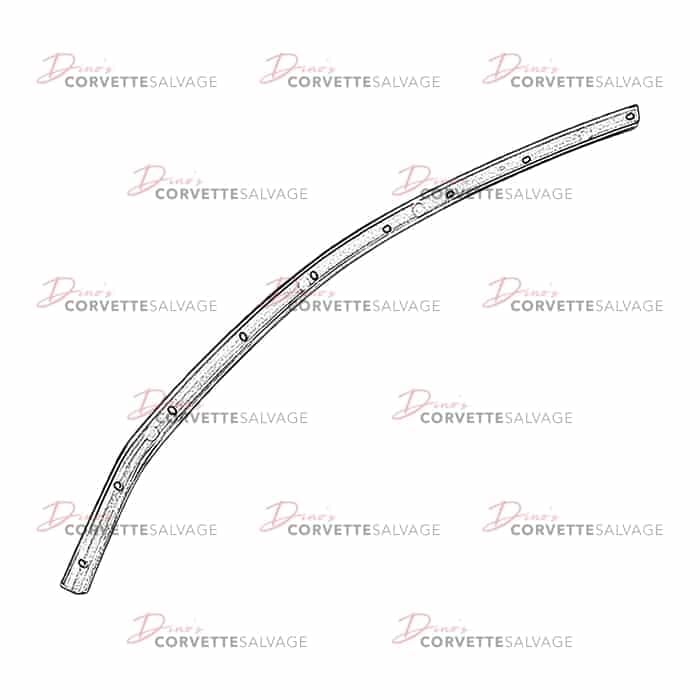 C5 Used Fixed Roof Coupe Door Weatherstrip Retainer 1999-2004