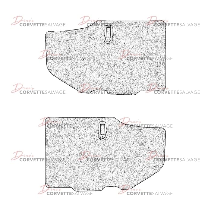 C5 Used Coupe Rear Compartment Storage Pocket Outer Cover 1997-2004