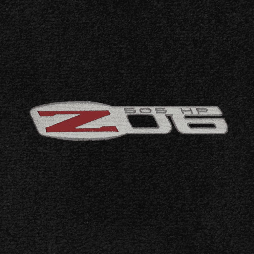 C6 Corvette Ebony Lloyd Ultimat Floor Mat Z06 505HP Emblem 2006-Early 2007