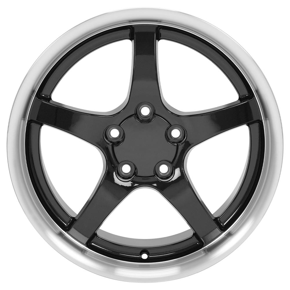 C4-C5 New Gloss Black Machined Lip 18x10.5 Wheel (CV05) 1988-2004