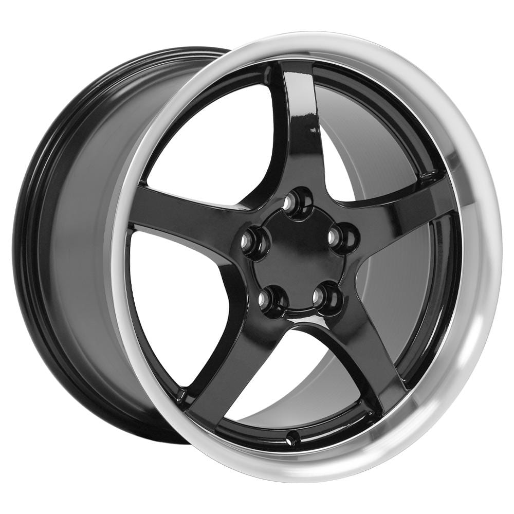 C4-C5 New Gloss Black Machined Lip 18x10.5 Wheel (CV05) 1988-2004