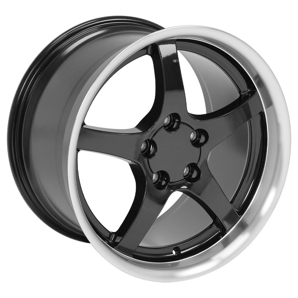 C4-C5 New Gloss Black Machined Lip 18x10.5 Wheel (CV05) 1988-2004