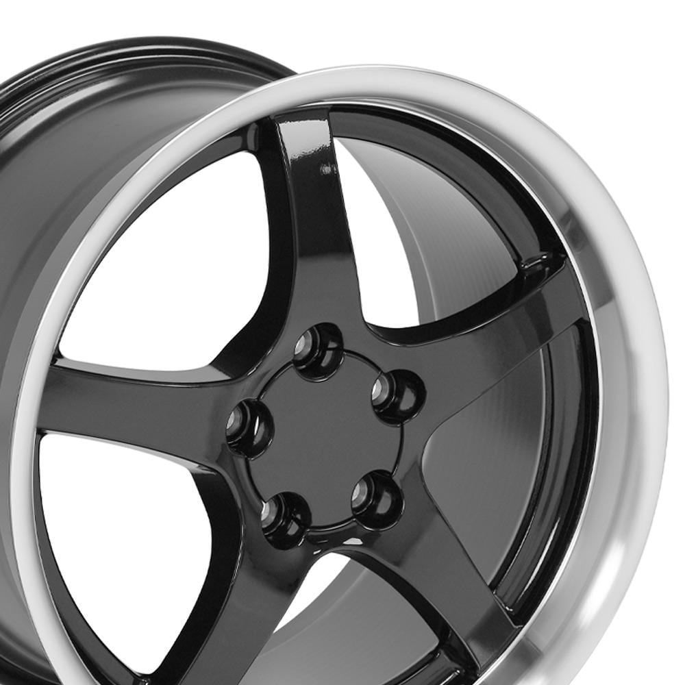 C4-C5 New Gloss Black Machined Lip 18x10.5 Wheel (CV05) 1988-2004