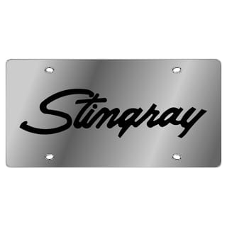 C3 New Stainless License Plate Cover, Stingray Script 1968-1982