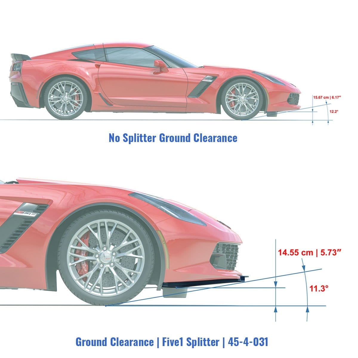 C7 New Five1 Front Lip Spoiler 2014-2019