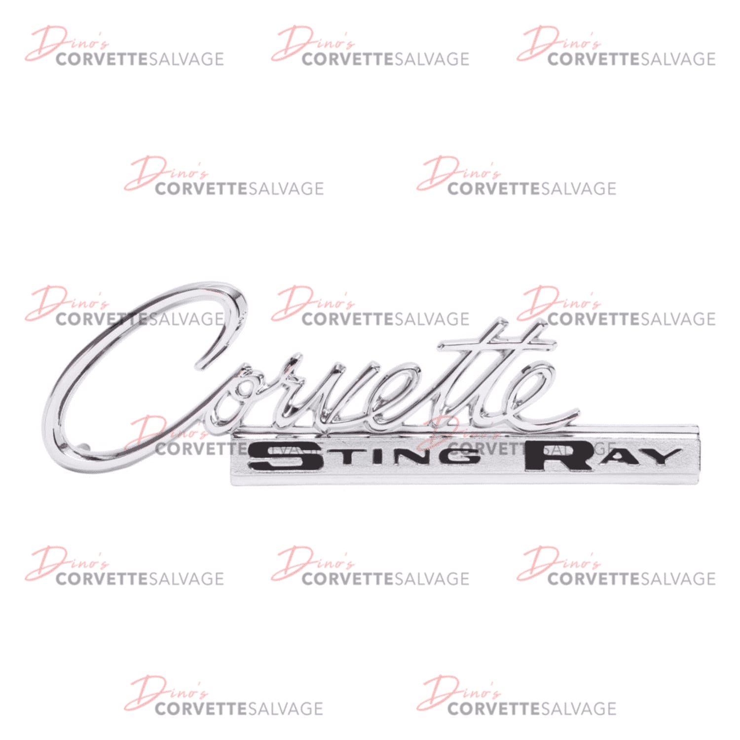 C2 New Rear Corvette Sting Ray Emblem with Fasteners 1963-1965
