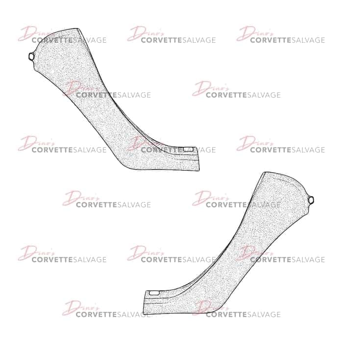 C6 Used Body Lock Pillar Trim Panel 2005-2013