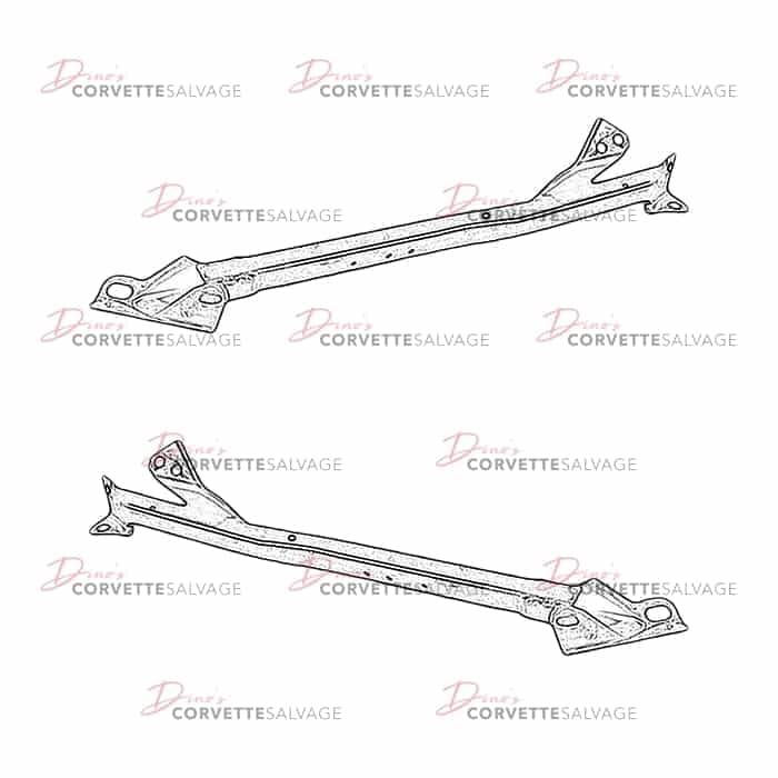C4 Used Underbody Front Side Rail Upper Brace 1990-1996