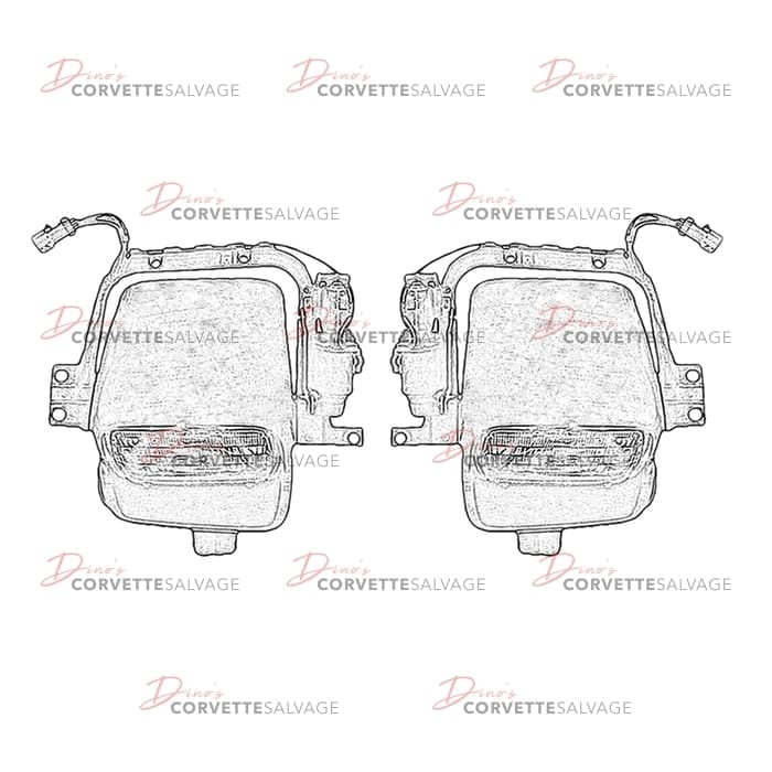 C4 Used Headlight Assembly 1984-1996