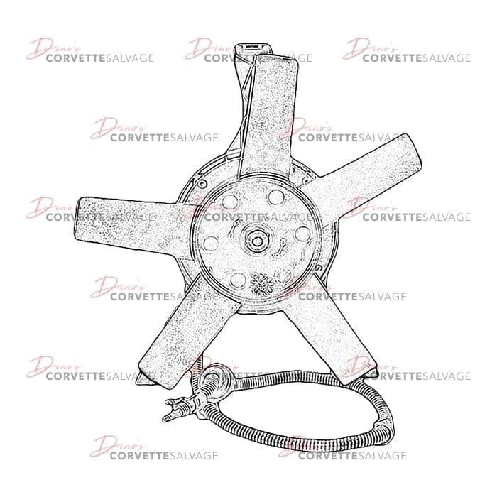 C4 Used Front Cooling Auxiliary Fan Assembly 1985-1989