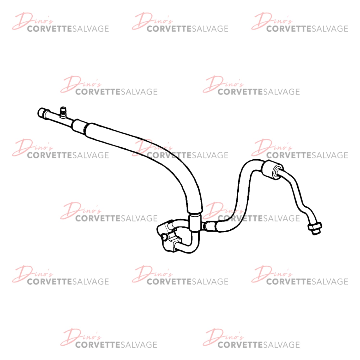 C6 Used Air Conditioning Compressor & Condenser Hose 2005-2008