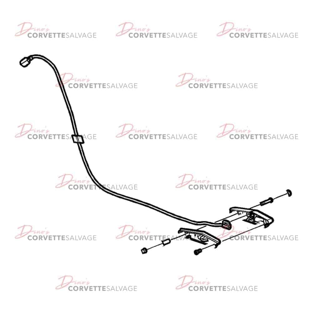 C7 Used Manual Door Emergency Release Cable & Handle 2014-2019