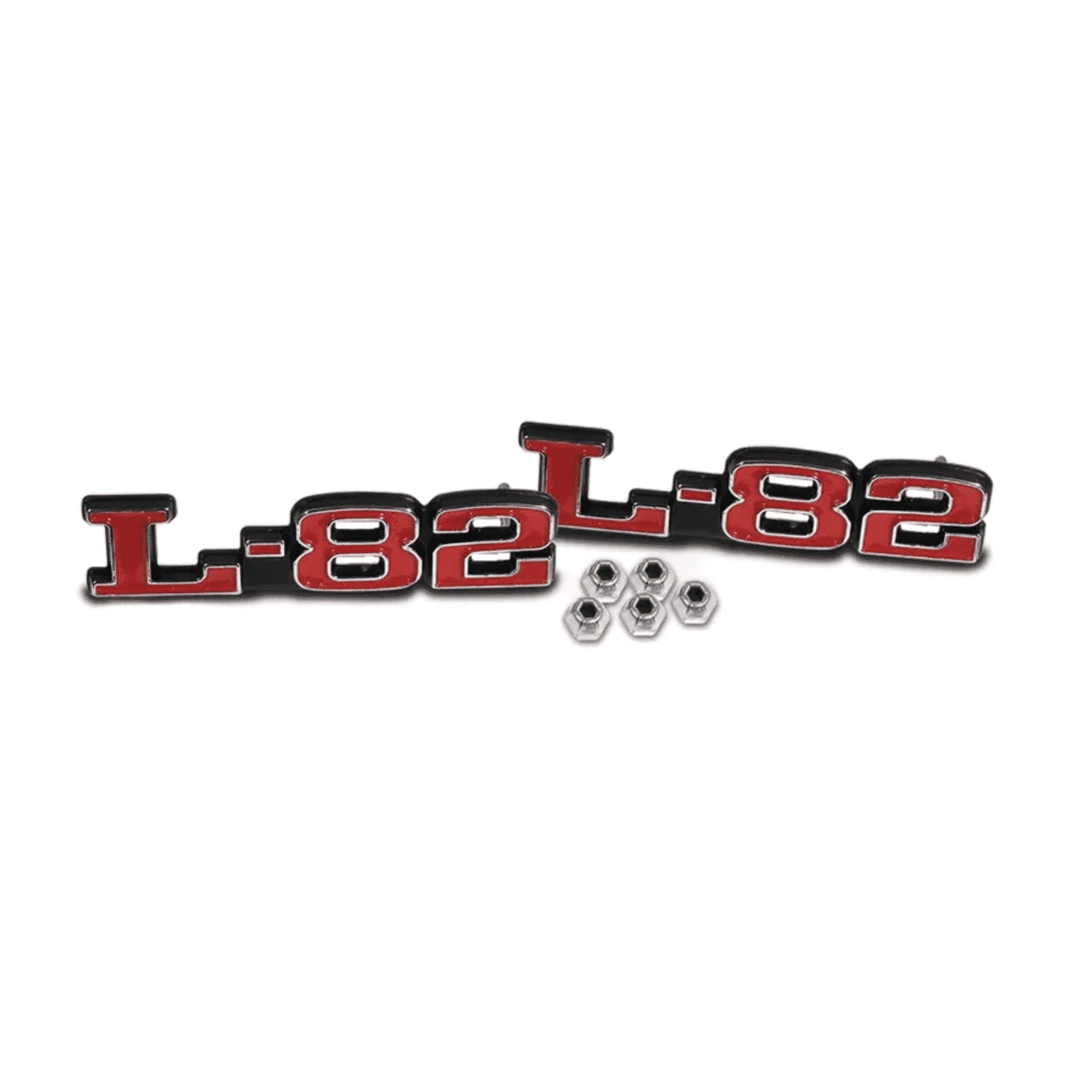 C3 New L-82 Hood Emblem Set with Fasteners 1973-1977