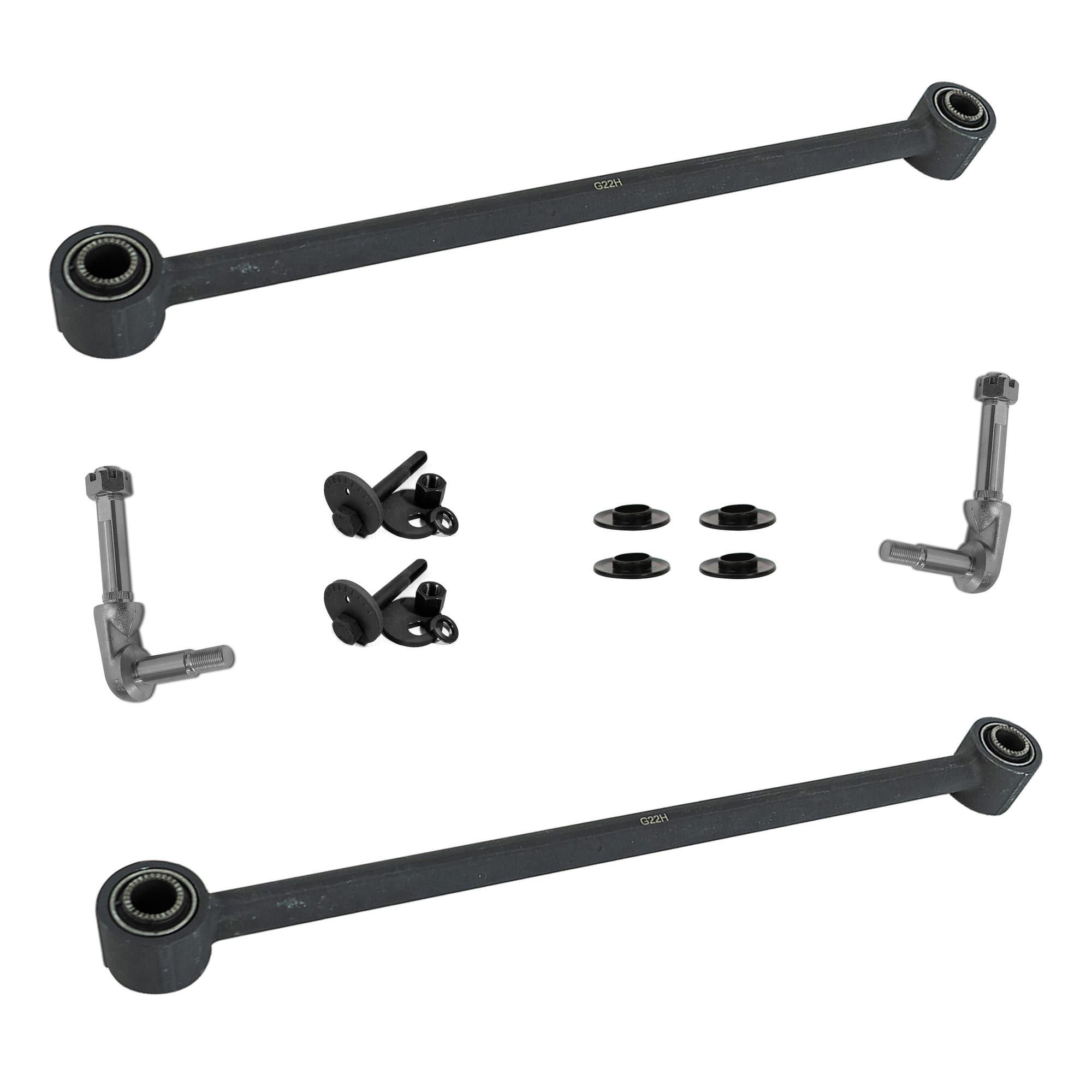 C2-C3 New Strut Rod Kit with Eccentrics & Shock Mounts - L&R 1963-1974