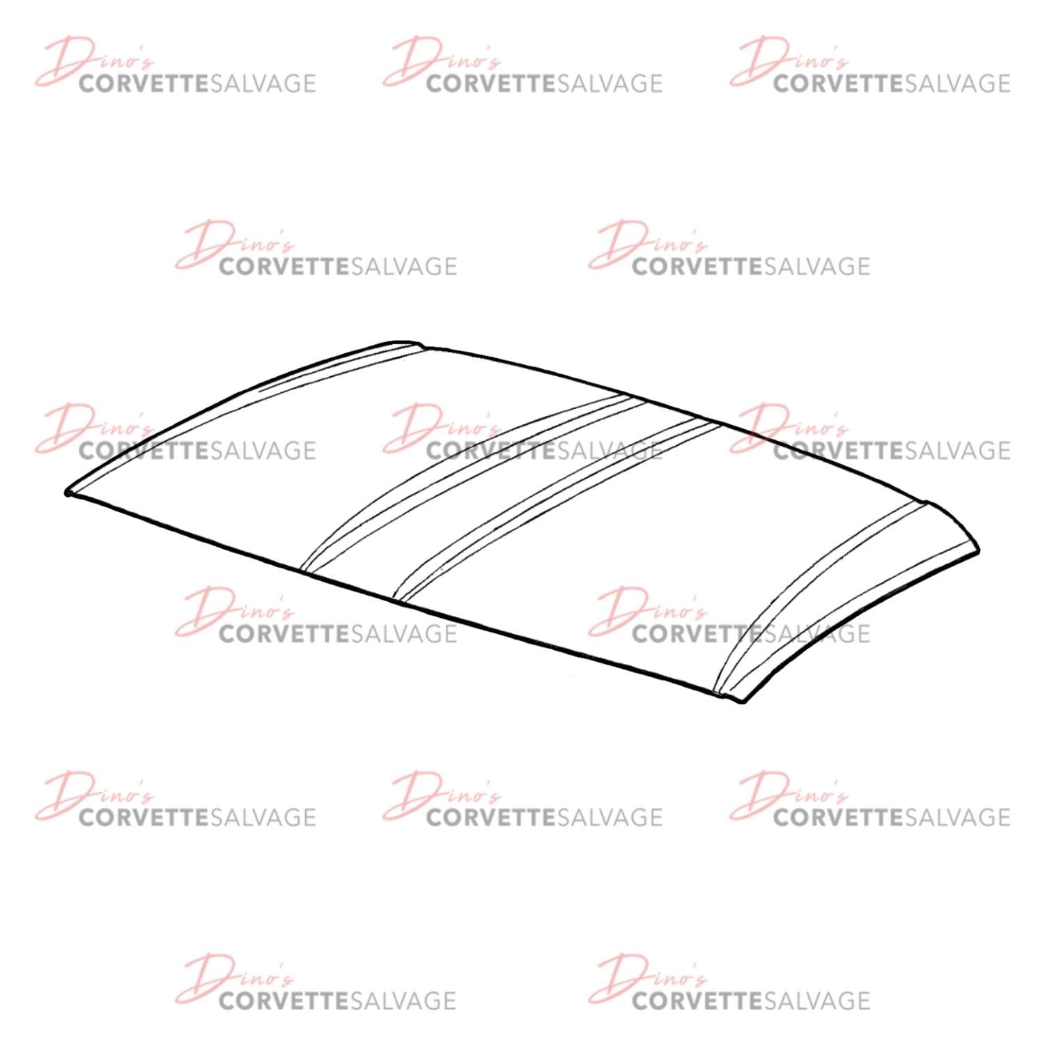 C6 Used Fiberglass Targa Top Assembly 2005-2013