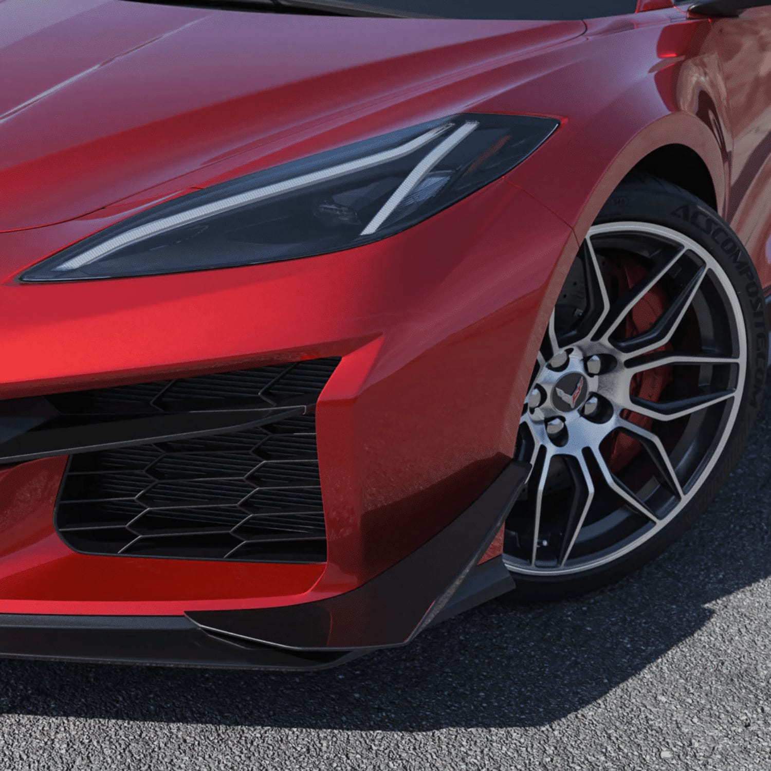 C8 Z06, ZR1, E-Ray Corvette Carbon Flash Metallic Canards 2023-2026