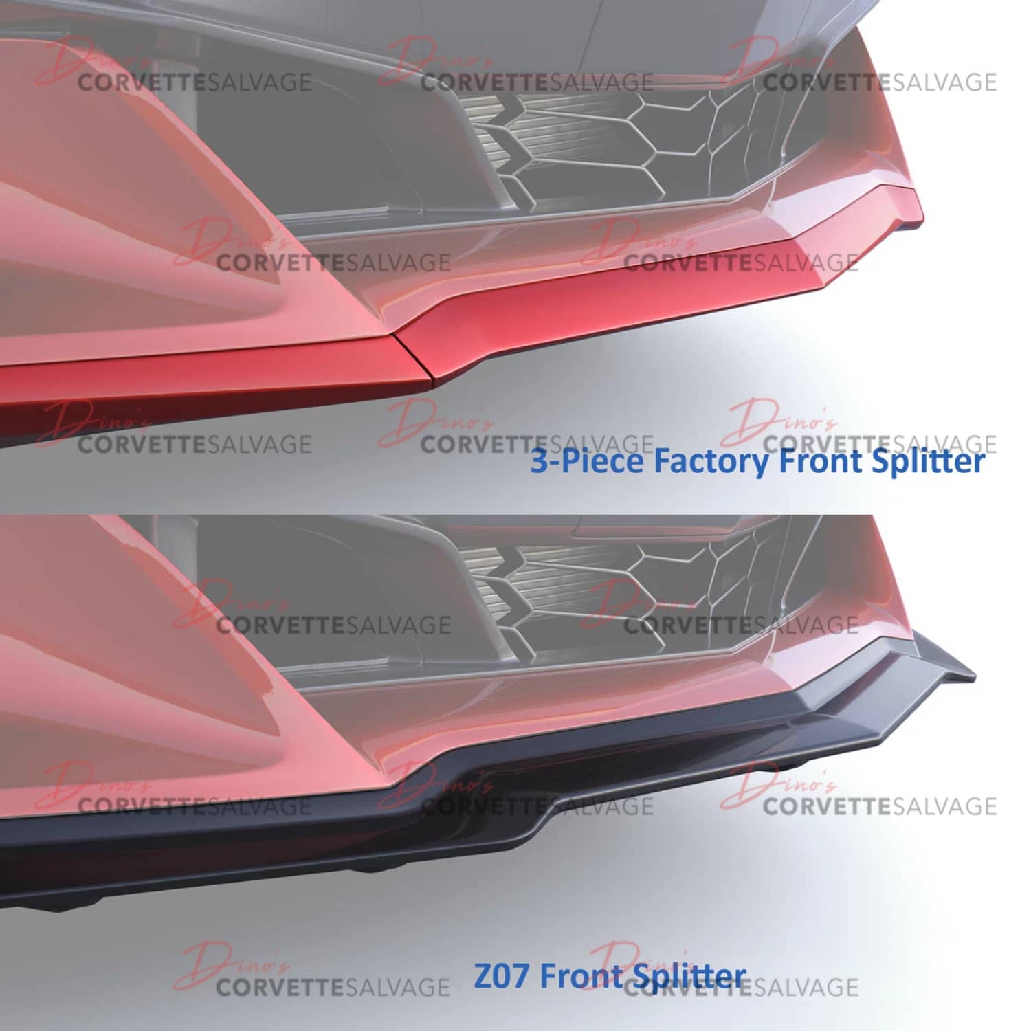 C8 Corvette New Z06, E-Ray Carbon Flash Metallic Front Splitter 2023-2025