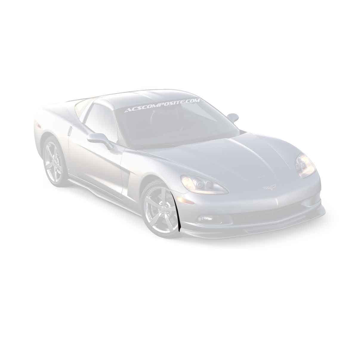 C6 New Zero6 Front Deflectors in Carbon Flash Black 2005-2013