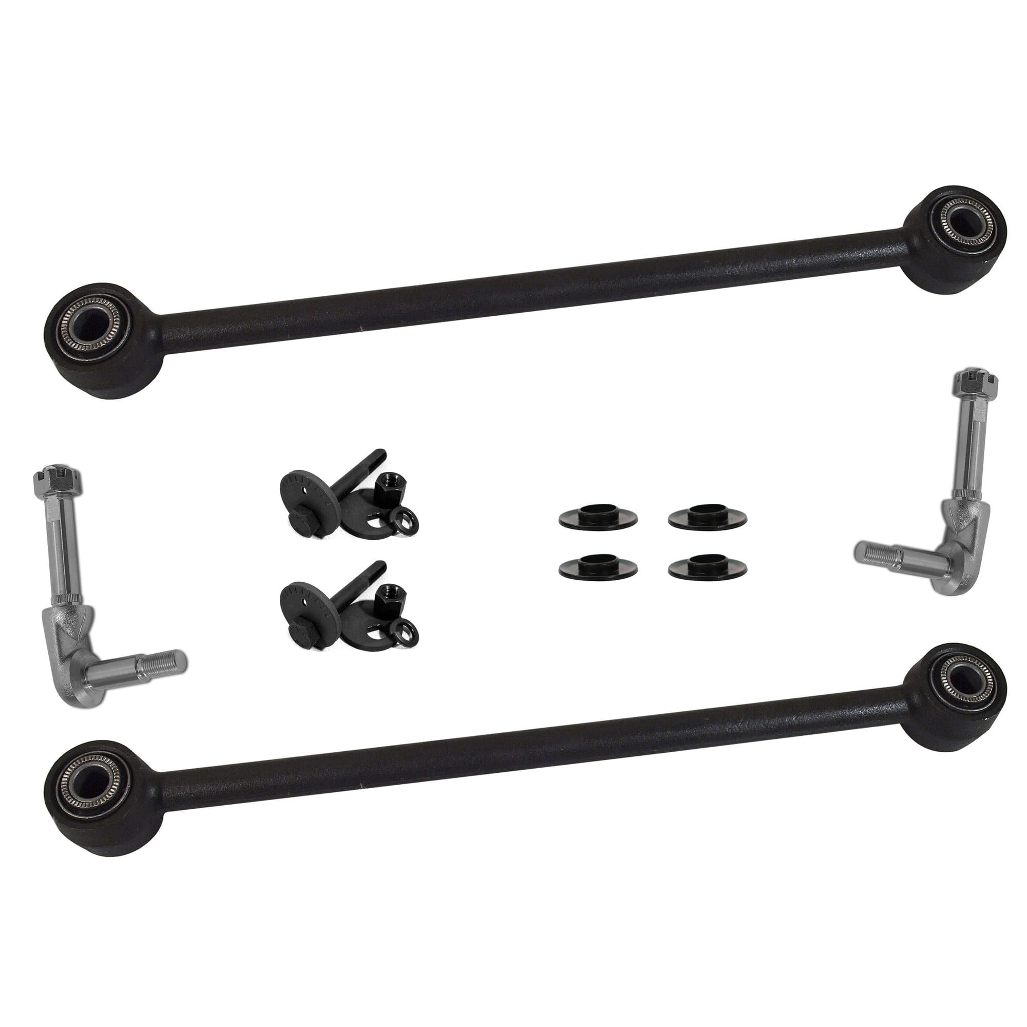 C2-C3 New HD Strut Rod Kit with Eccentric & Shock Mounts - L&R 1963-1979
