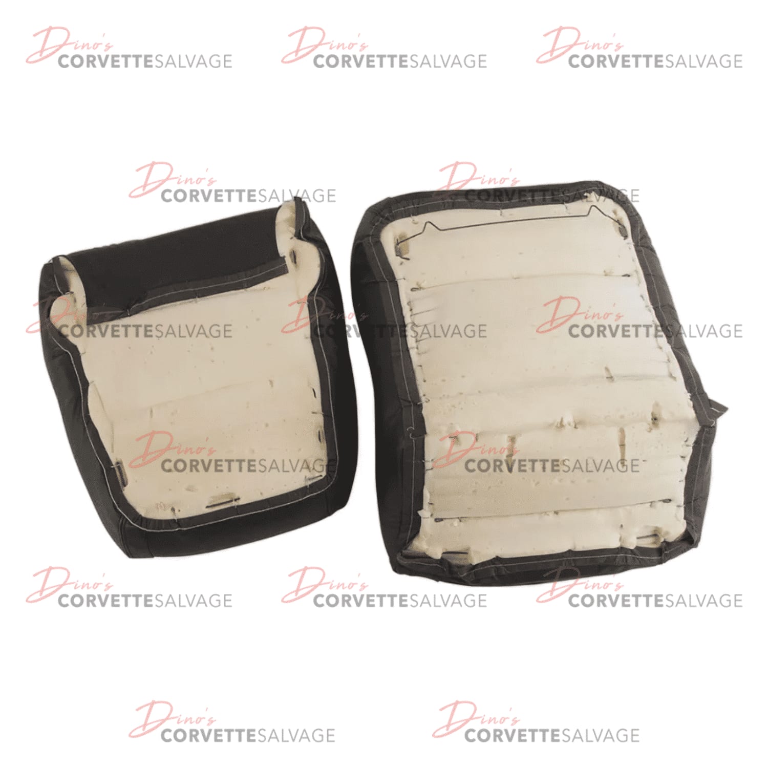 C3 New 100% Leather Mounted 2-inch Bolster Seat Cover Set 1978-1982 image 2